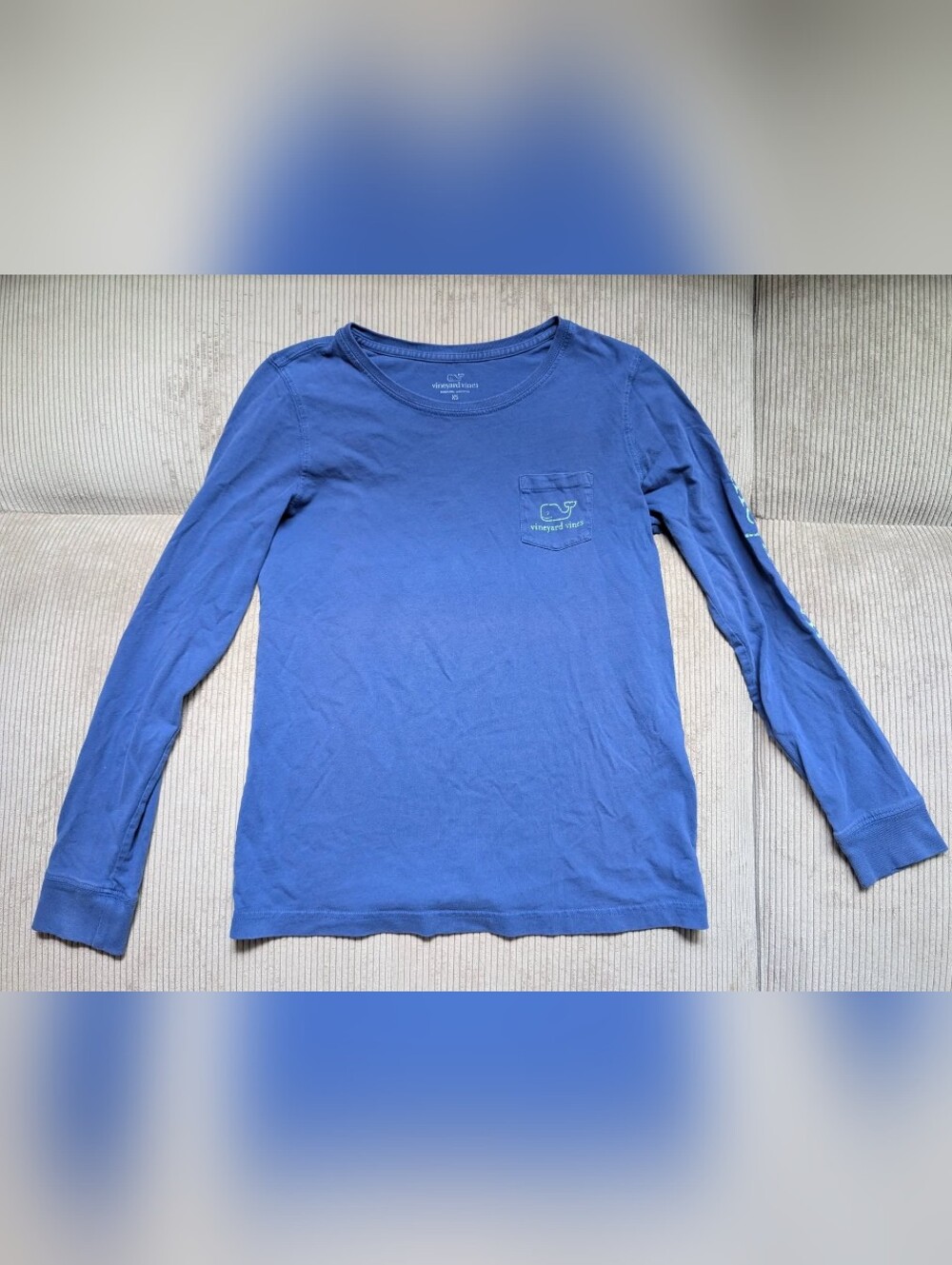 Vineyard Vines Women’s Long-Sleeve Pocket Tee in Blue